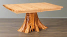 Amish Stump Base Leaf Table Dining Tables Log Furniture