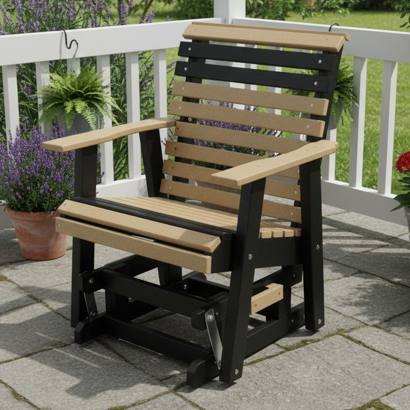 Eco Rollback Glider Weatherwood on Black Gliders - Single Rollback