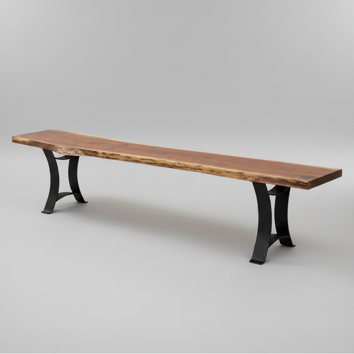 Amish Golden Gate Live Edge Bench