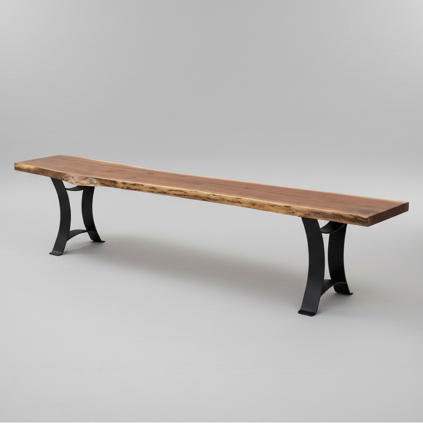 Amish Golden Gate Live Edge Bench
