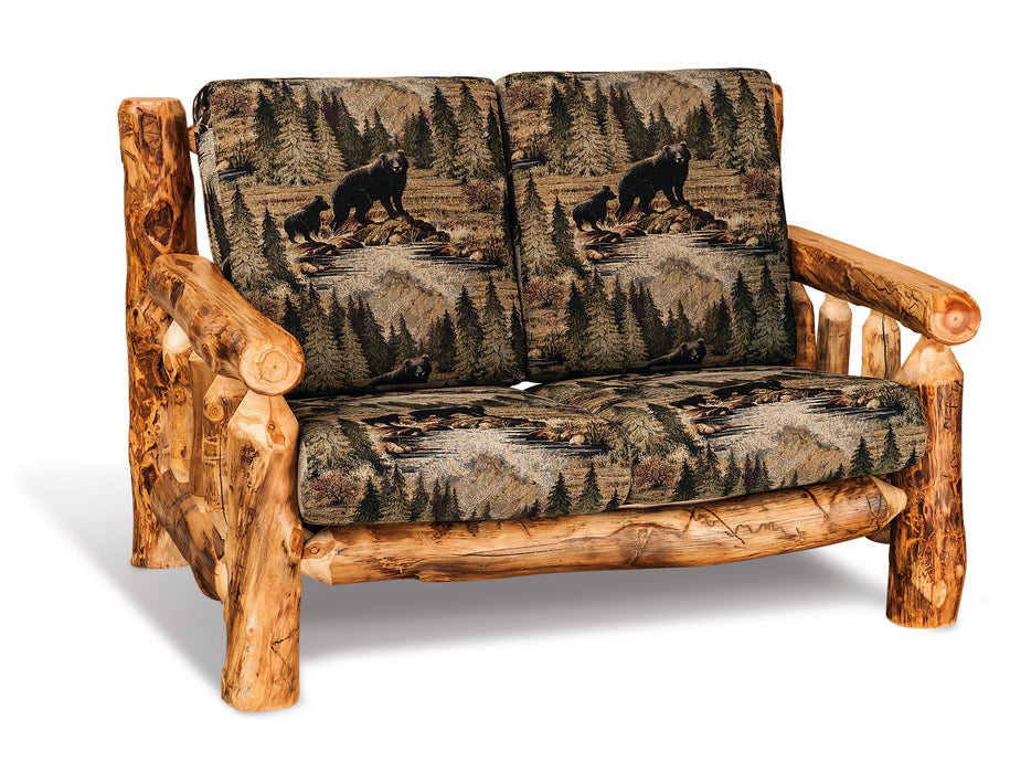 Amish Log Spindle Loveseat