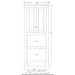 Amish Luray Linen Closet With Drawers - Multiple Sizes 24" Wide x 60" High Linen Closets Contemporary