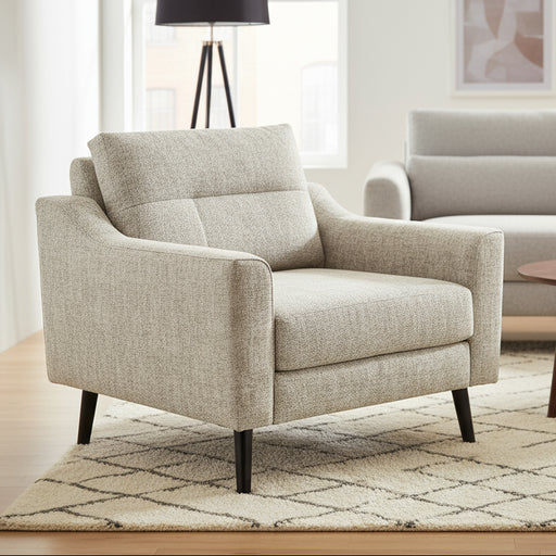 Amish Serene Chair Tear Drop Stationary Chairs Heartland Fabric Indoor Fabric Mid-Century Modern