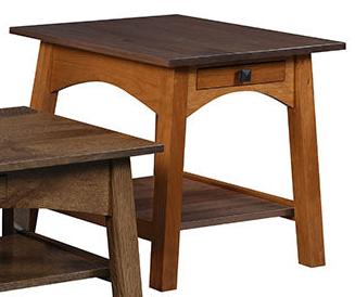 Amish Wide Mccoy Open End Table End Tables Farmhouse