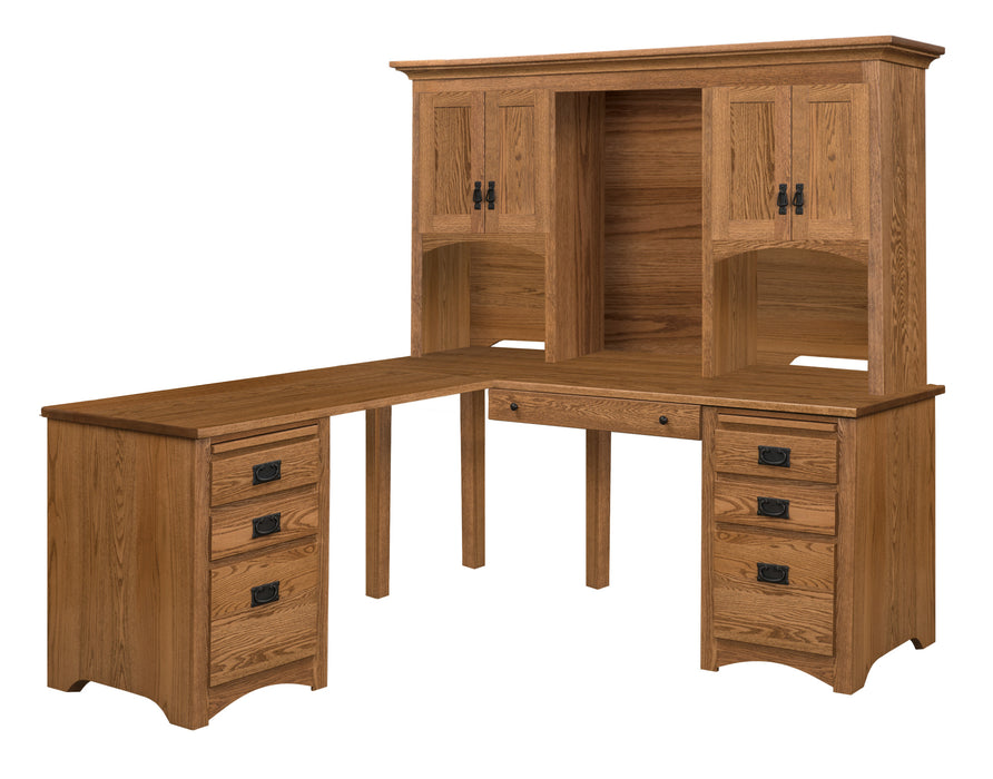 Mission Corner Desk and Hutch