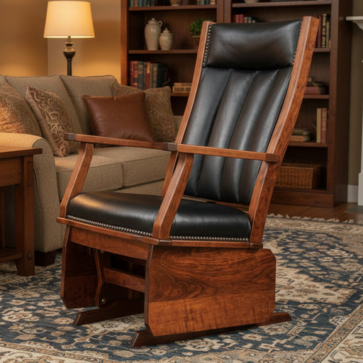 Amish Mission Glider with Solid Slides Gliders Heartland Fabric Indoor Fabric 1