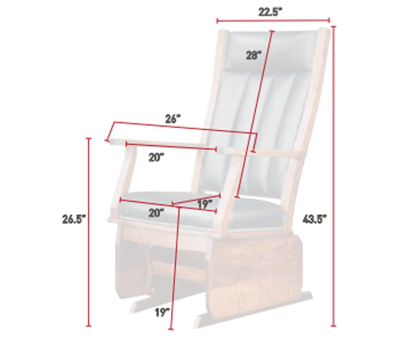 Amish Mission Glider with Solid Slides