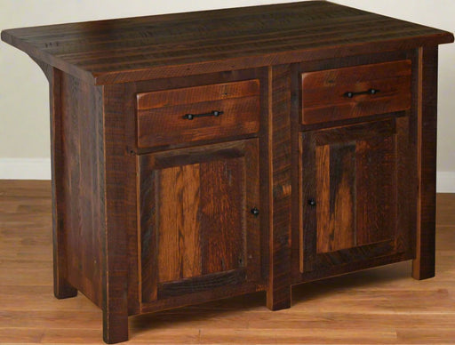 Milltown Reclaimed Island Kitchen Islands: 50-59" Farmhouse Reclaimed Barnwood