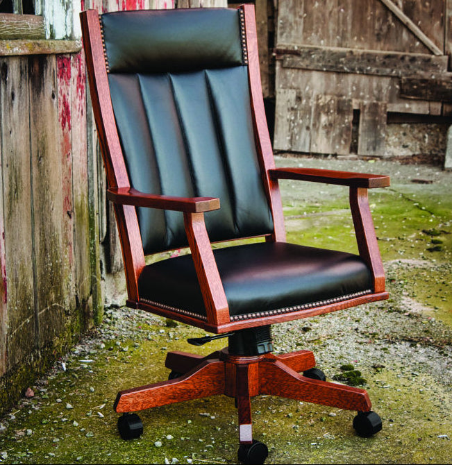 Amish Mission Office Chair With Arms