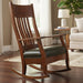Quick Ship Amish Mission Buckeye Rocker - Buckeye Rocker's - Amish Made Traditional Rocker - Genuine Leather