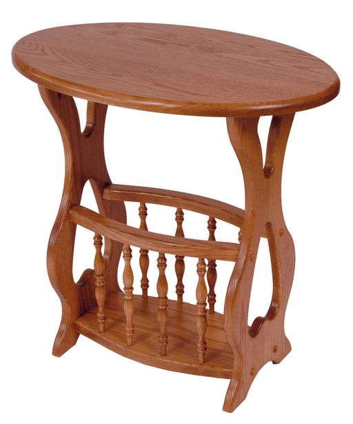 Amish Traditional Oval Magazine End Table End Tables Traditional