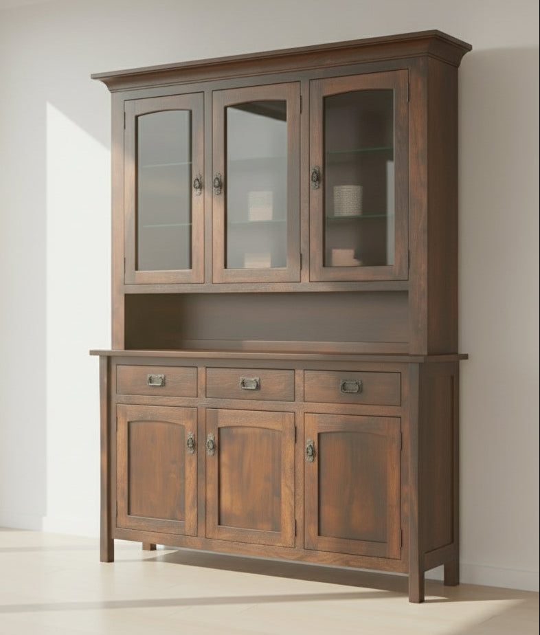 Master Hutch - Multiple Sizes 3-Door Hutches Contemporary Mission