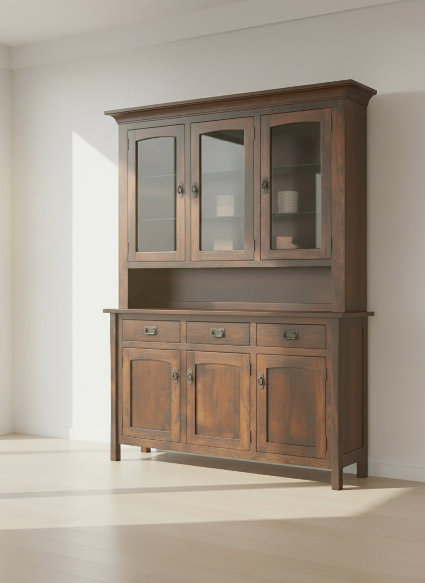 Master Hutch - Multiple Sizes 3-Door Hutches Contemporary Mission