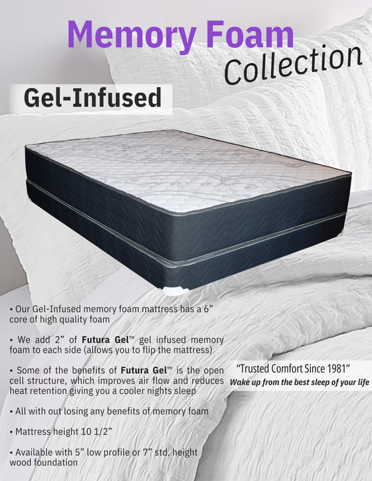 Amish Memory Foam Gel Infused Mattress Mattresses