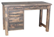 Milltown Single Pedestal Desk - Rough Sawn Single Pedestal Desks Farmhouse Rough Sawn