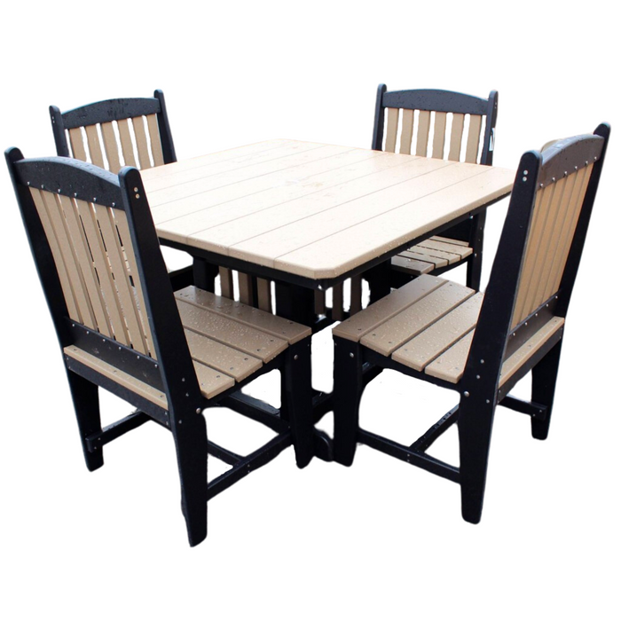 Mission 44" Square Table & 4 Mission Chairs Table & Chair Sets Mission