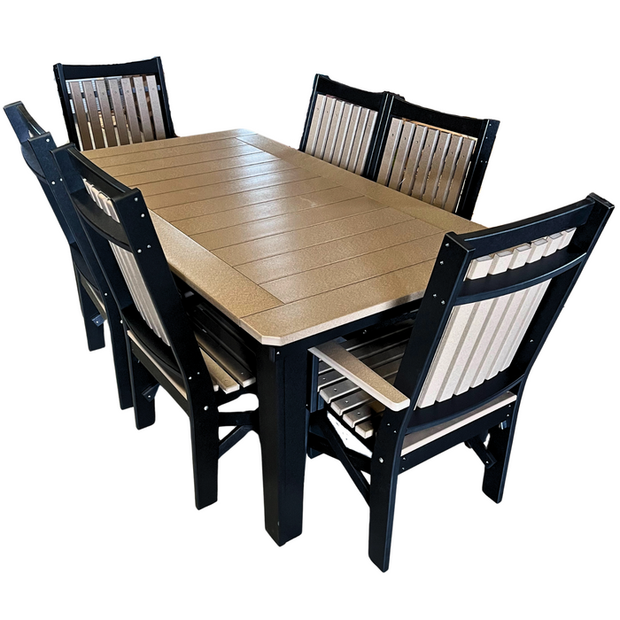 Mission 44" x 72" Table & 6 Mission Chairs Table & Chair Sets Mission