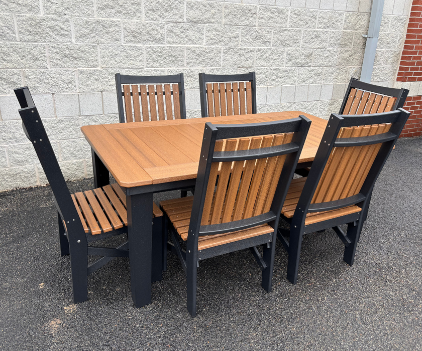 Amish Mission 40" x 72" Table & 6 Mission Chairs