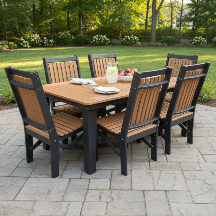 Amish Mission 40" x 72" Table & 6 Mission Chairs