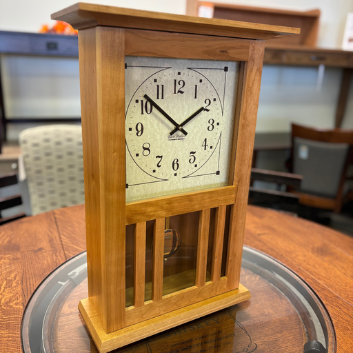 Amish Mission Wall Clock - Buck Hollow Clocks - Amish Made Clock - Solid Cherry Clock
