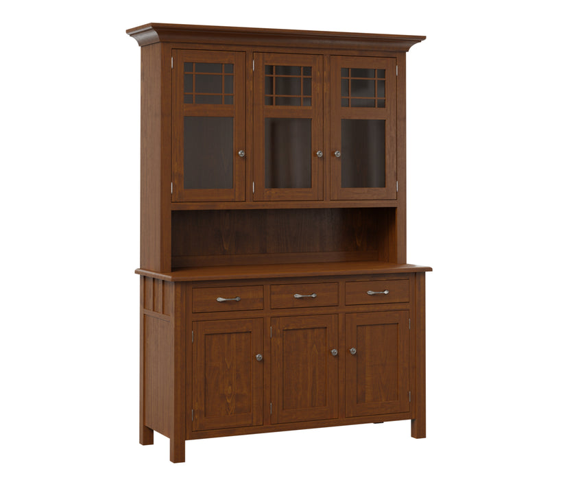 Amish New England 3-Door Hutch - In-Stock