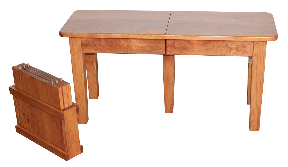 Amish Shaker Extend-A-Bench Benches With Leaves Shaker