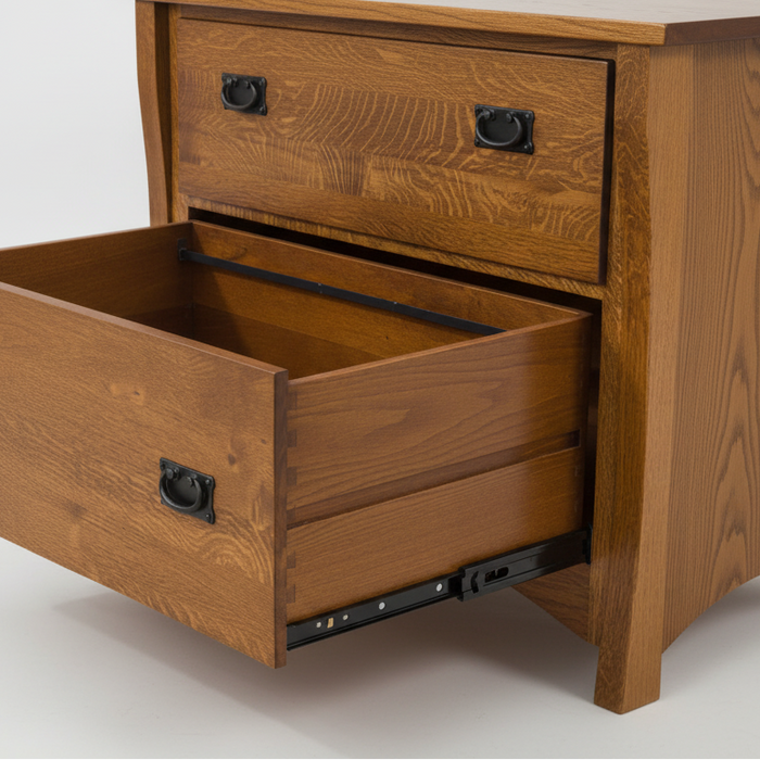 Amish Master Lateral File With Bookcase Top