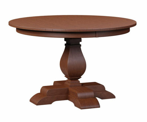 Amish Oliver Single Pedestal Table Single Pedestal Tables Farmhouse Traditional