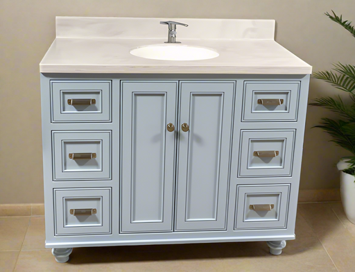 Amish Ocean City Bathroom Vanity - Multiple Sizes 48" Wide Bathroom Vanities: 30-39" Wide Contemporary