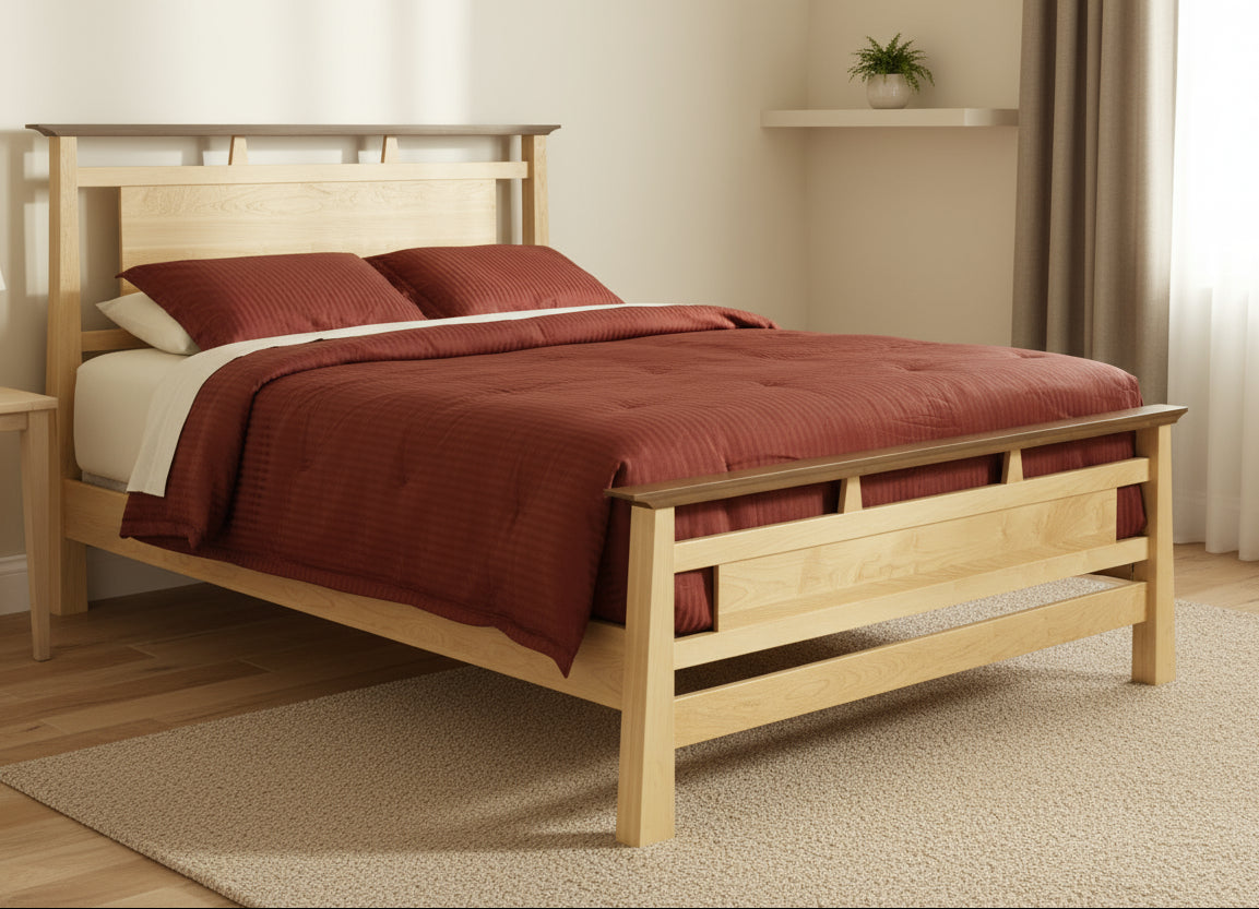 Amish Olbrich Garden Bed Panel Beds Mid-Century