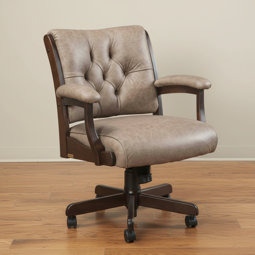 Edelweiss Tufted Arm Office Chair Fabric/Leather Office Chairs Heartland Fabric Indoor Fabric