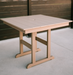 Amish Polybird Sunset 38" Square Dining Table - All Weatherwood - Main Photo