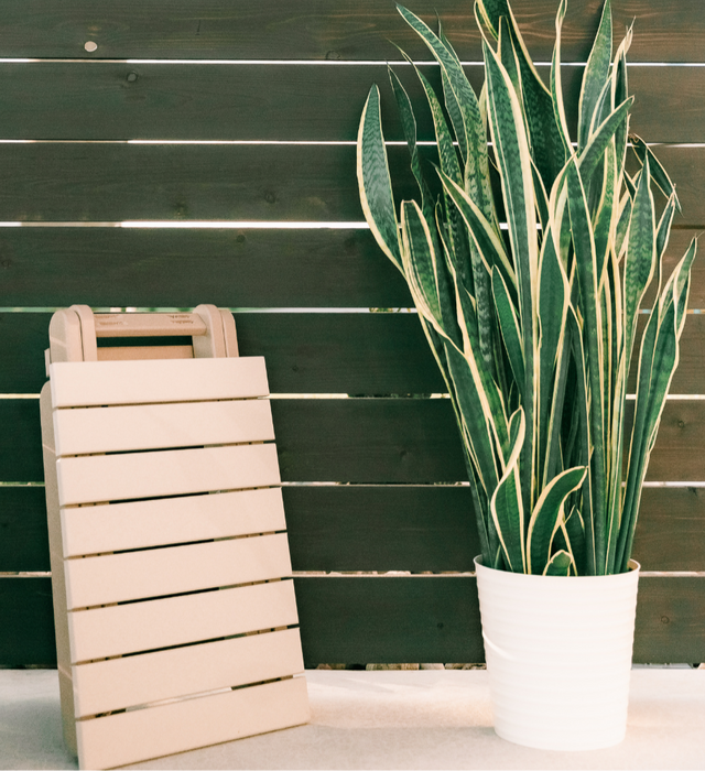 Amish Sunset Poly Folding End Table - Waterwood on Brown - Folded Up Photo