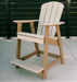 Amish Polybird Balcony Adirondack Chair - Weatherwood on Brown - Main Photo