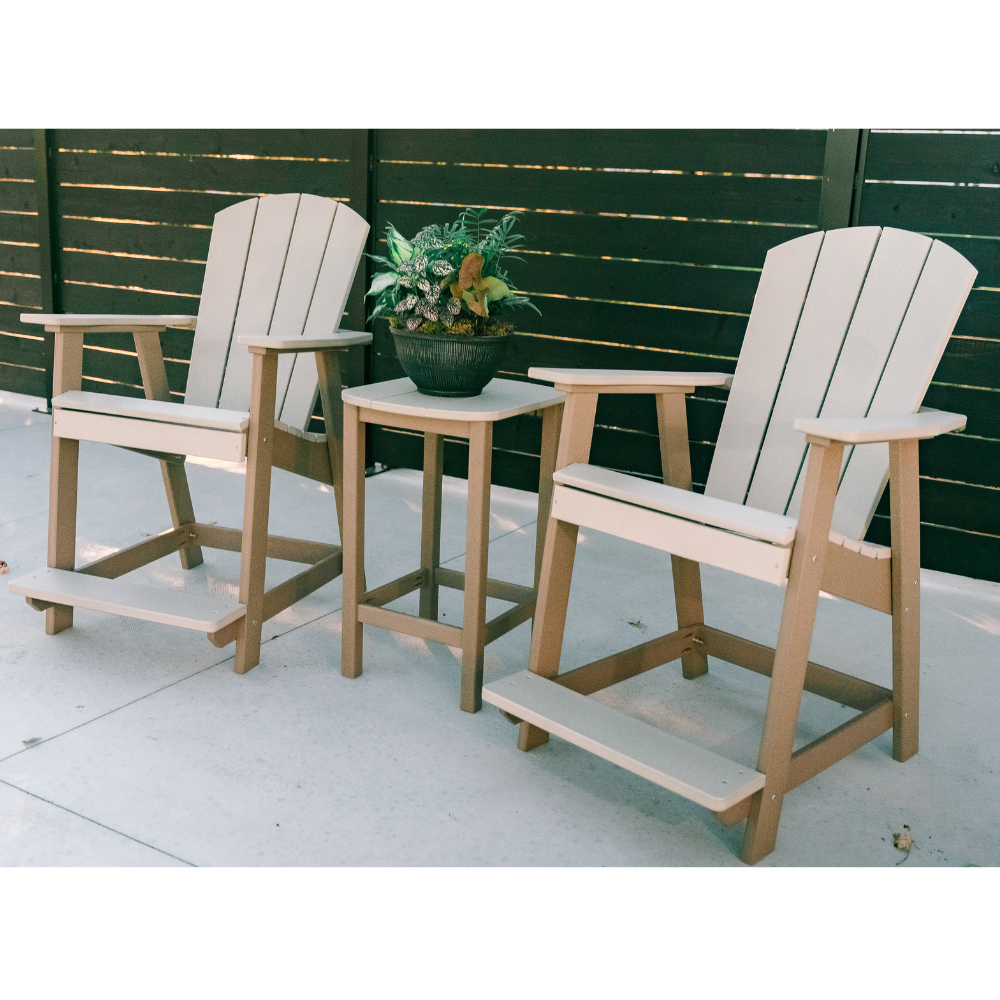 Amish Sunset Balcony Adirondack Chair Set