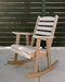 Amish Sunset Poly Rocking Chair - Weatherwood on Brown - Main Photo