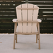 Amish Sunset Easy Adirondack Chair - Weatherwood on Brown - Back View