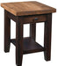 Amish Plank Contemporary End Table End Tables Farmhouse