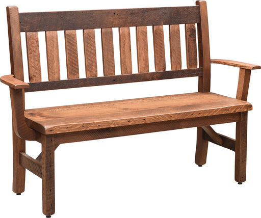 Pioneer Deacon Bench Benches With Back Farmhouse Reclaimed Barnwood