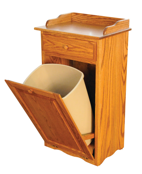 Amish Traditional 13 Gallon Tilt-Out Trash Bin Trash Bins Traditional