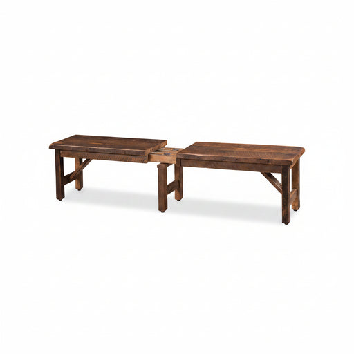 Pioneer Dining Bench With Leaves Benches With Leaves Farmhouse Reclaimed Barnwood