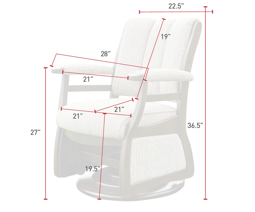 Amish Paris Low Back Swivel Glider