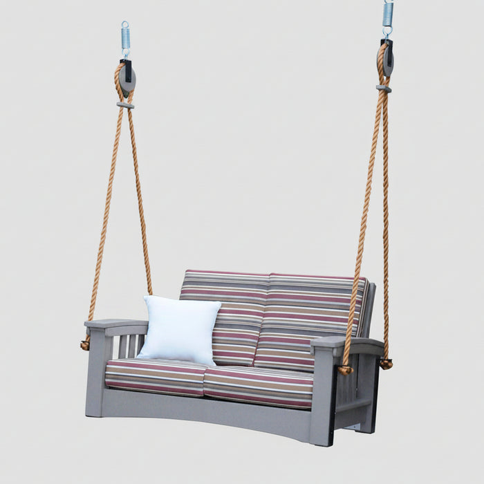 Amish Days End Loveseat Rope Swing 4' Swings Hershyway Fabrics