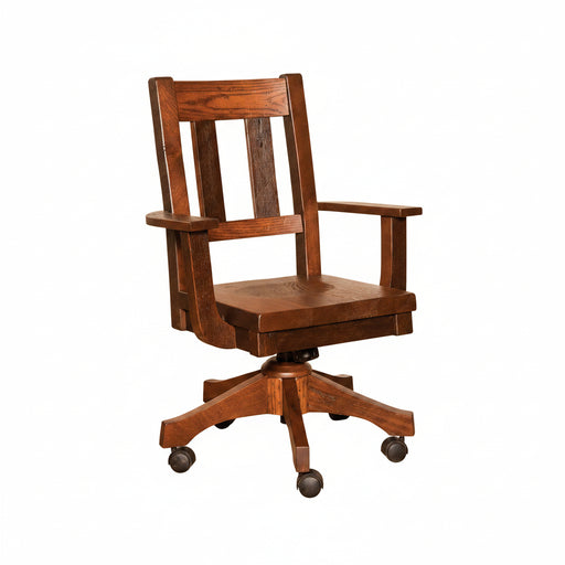 Pioneer Desk Chair Wooden Office Chairs Farmhouse Reclaimed Barnwood