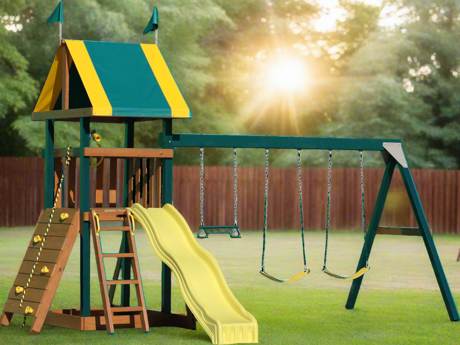 Playtime Fun Play Set - Playmor Champcraft Amish Made Kids Swing Set