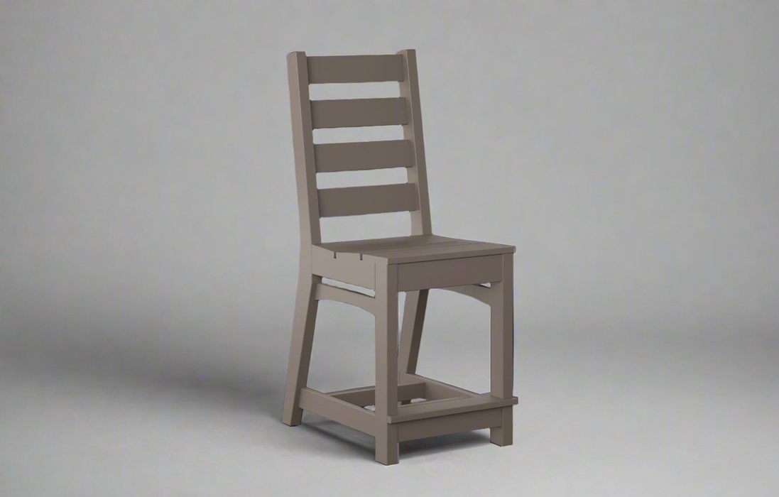 Poly Counter Height Coastal Dining Chair poly Dark Gray Outdoor Furniture