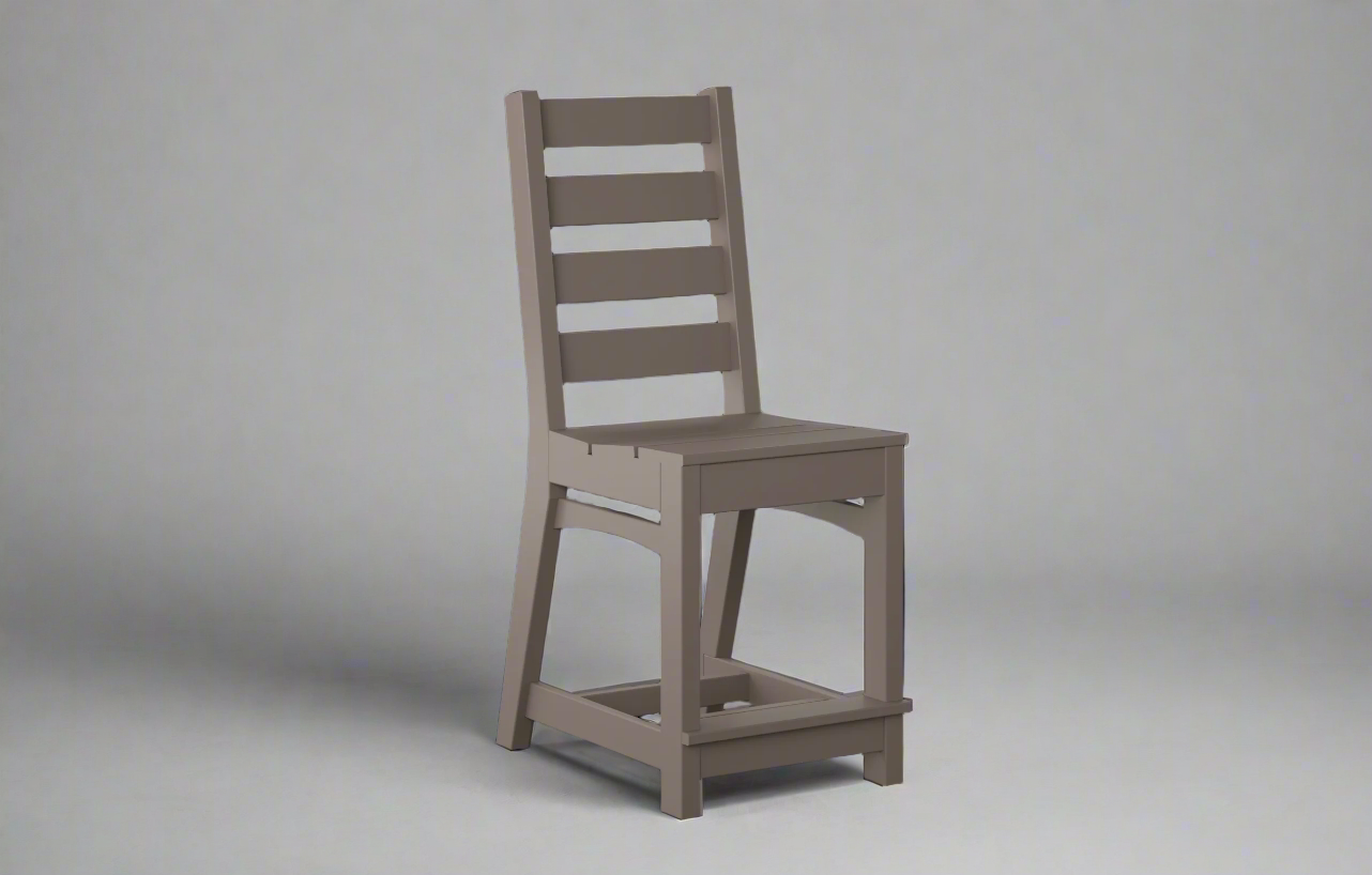 Poly Counter Height Coastal Dining Chair poly Dark Gray Outdoor Furniture
