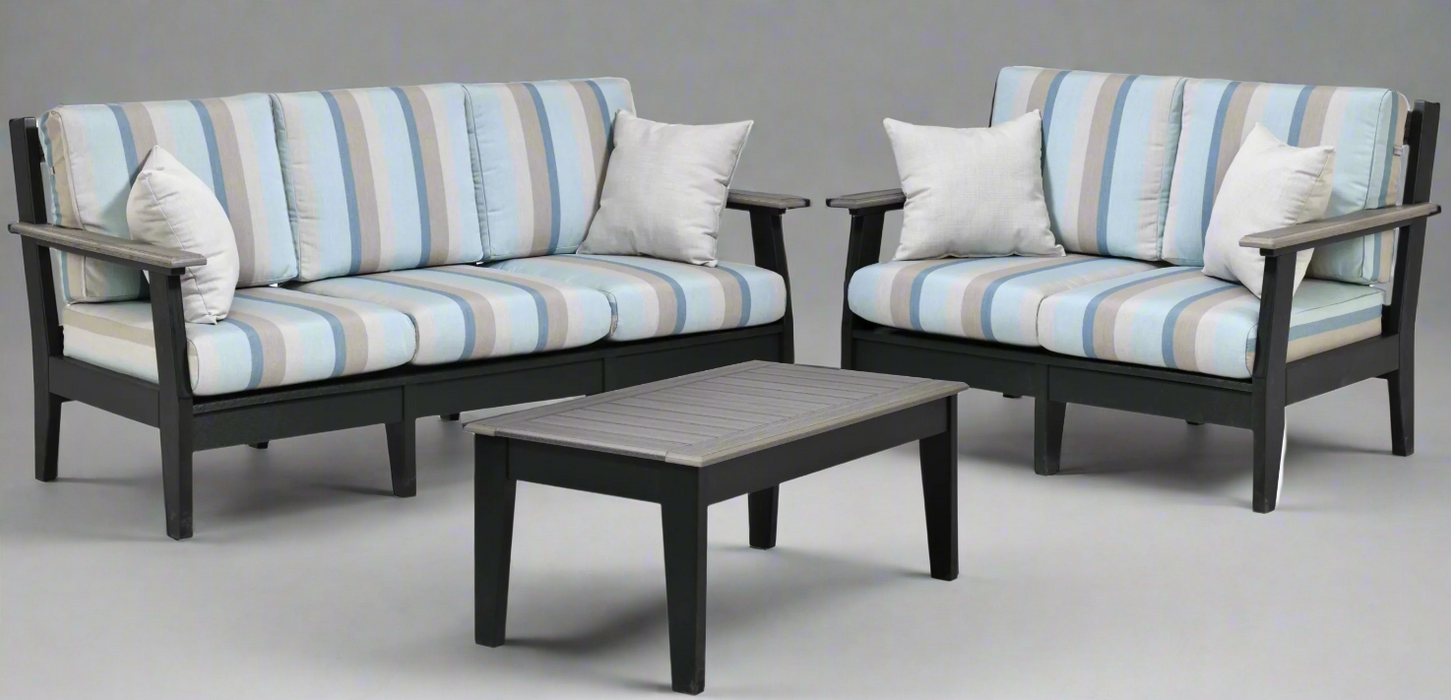 Poly Upholstered Sofa Loveseat Set