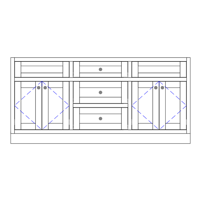 Amish Princeton Bathroom Vanity - Multiple Sizes 72" Wide Bathroom Vanities: 40-49" Wide Contemporary