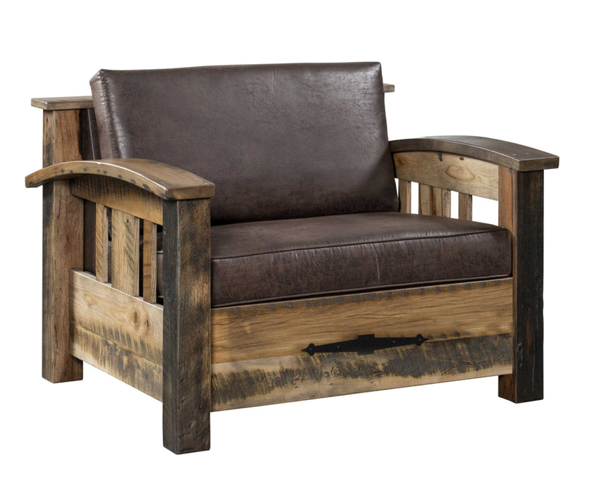 Amish Tiverton Reclaimed Barnwood Sleeper Chair